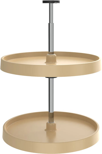Rev-A-Shelf 18 in Almond Polymer Full Circle Lazy Susans 2-Shelf 3072-18-15-52