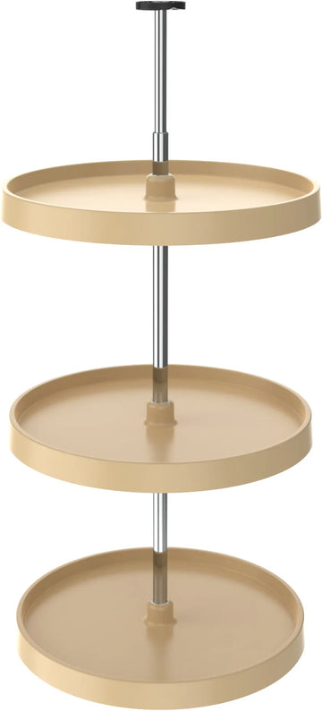 Rev-A-Shelf 20 in Almond Polymer Full Circle Lazy Susans 3-Shelf 3073-20-15-536