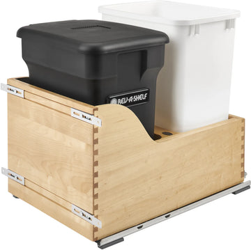 Rev-A-Shelf 35 Qrt Pull-Out Waste Container w/ Compost bin 4WCSC-1835CK-2