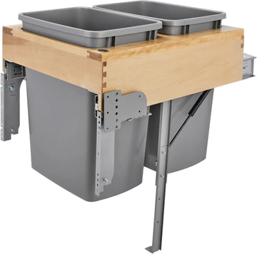 Rev-A-Shelf Double 35 Qrt Top mount Waste Container w/Rev-A-Motion 4WCTM-RM-2135DM-2
