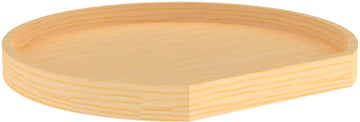 Rev-A-Shelf 22 in Wood D-Shape Lazy Susan w/Swivel Bearing 4WLS201-22-BS52