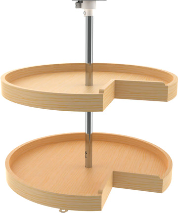 Rev-A-Shelf 24 in Wood Pie-Cut Lazy Susans 2-Shelf 4WLS942-2433-52
