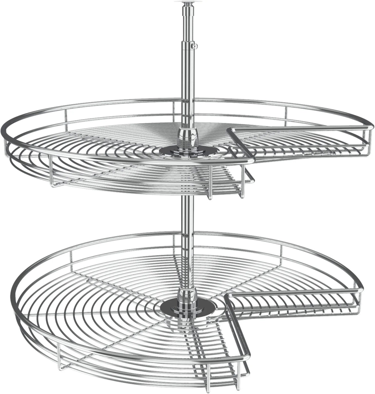 Rev-A-Shelf 28 in Kidney Lazy Susans 2-Shelf 5472-CR