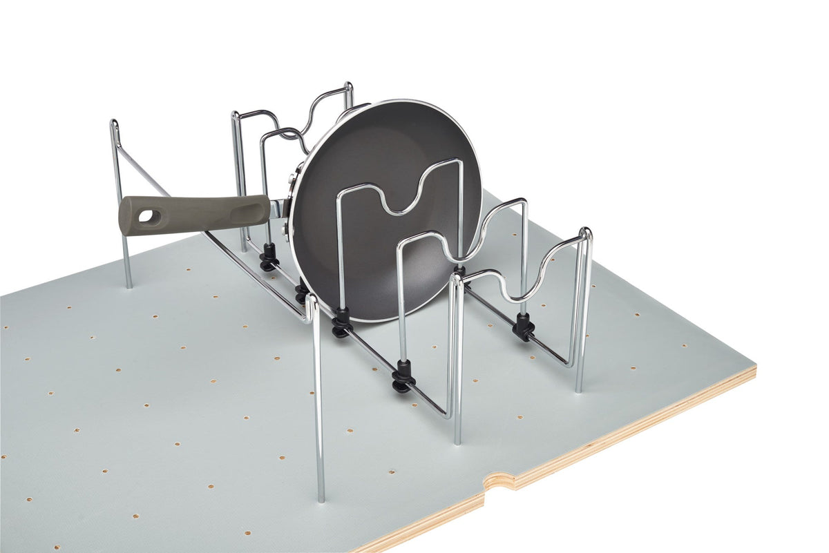 Rev-A-Shelf Chrome Pan Org for Drawer Peg Boards-Trimmable 5DCD-1-CR