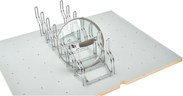 Rev-A-Shelf Chrome Lid Organizer for Drawer Peg Boards 5DLD-1-CR