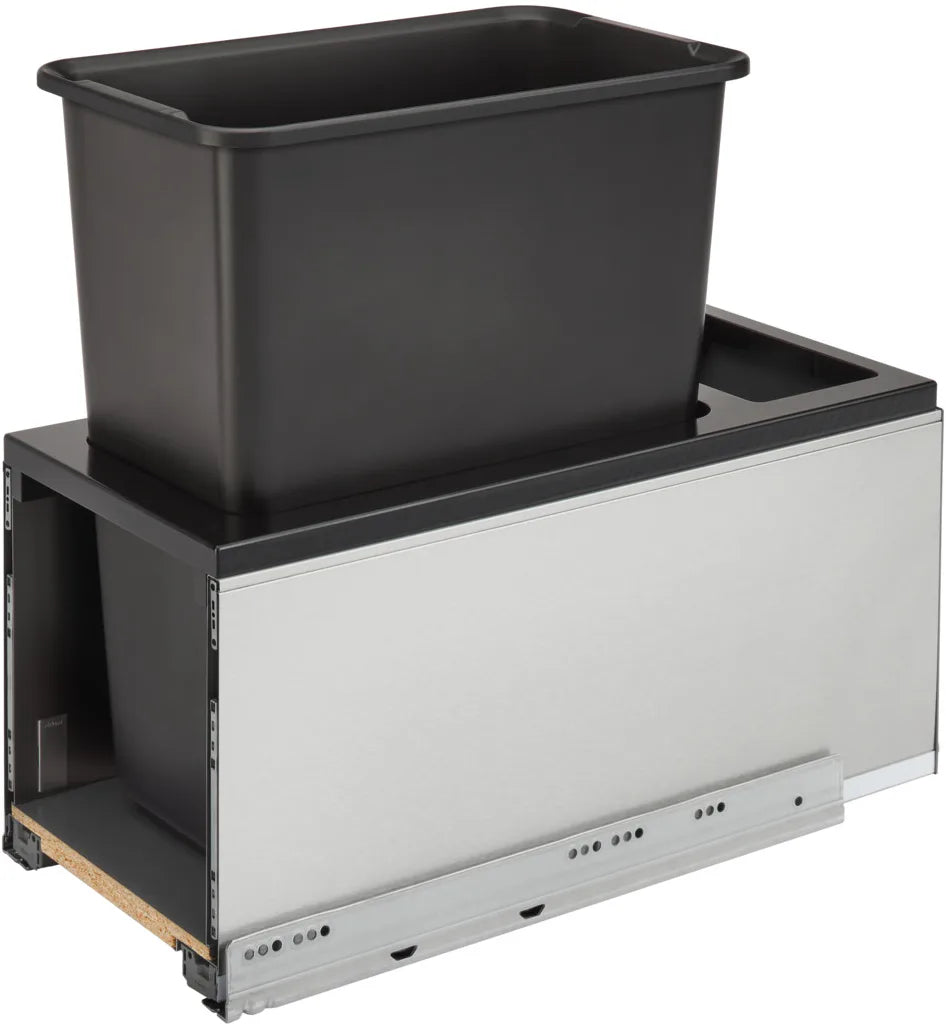 Rev-A-Shelf 30 Qrt LEGRABOX Pull-Out Waste Container w/Soft-Close 5LB-1230SSBL-118