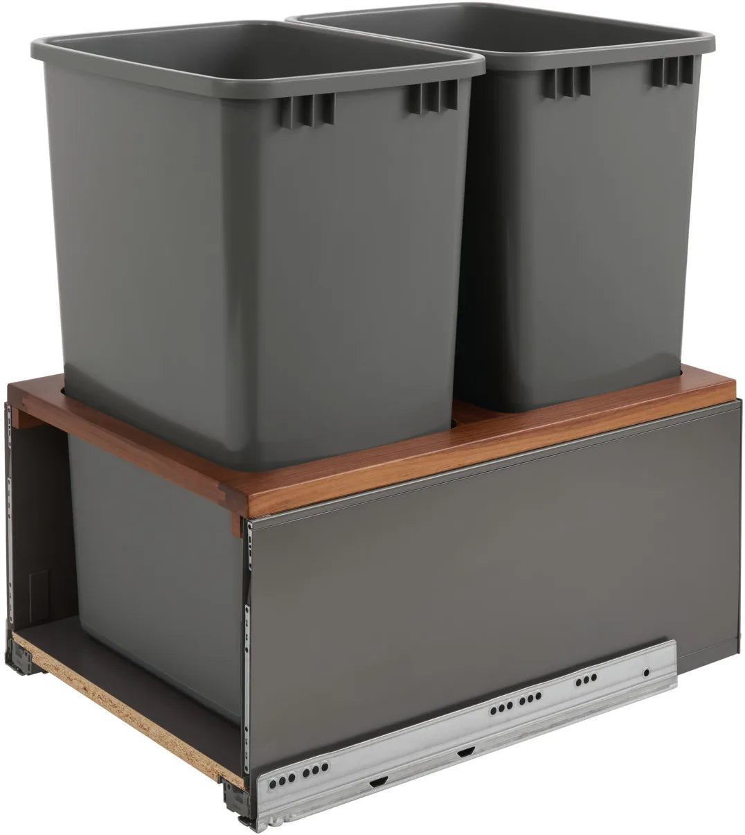 Rev-A-Shelf Double 50 Qrt LEGRABOX Pull-Out Waste Container w/Soft-Close 5LB-1850OGWN-213