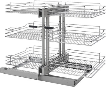 Rev-A-Shelf 18 in Three-Tier Blind Corner Organizer Soft -Close 5PSP3-18SC-CR