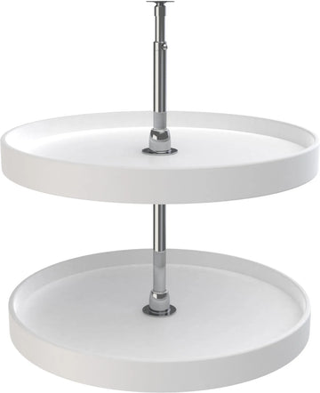 Rev-A-Shelf 24 in White Polymer Full Circle Lazy Susans 2-Shelf 6072-24-11-52