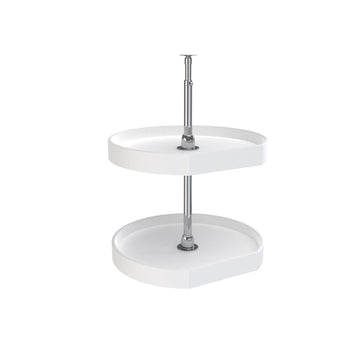 Rev-A-Shelf 20 in Polymer D-Shape Lazy Susans 2-Shelf 6272-52