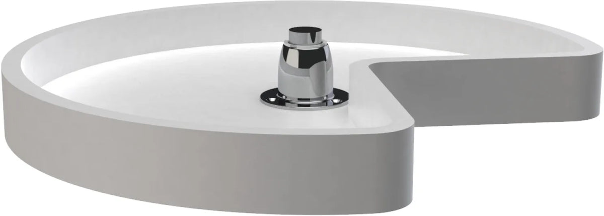 Rev-A-Shelf 18 in Polymer Kidney Lazy Susan w/bottom mount 6421-52