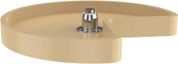 Rev-A-Shelf 18 in Almond Polymer Kidney Lazy Susan w/bottom mount 6421-18-15-52