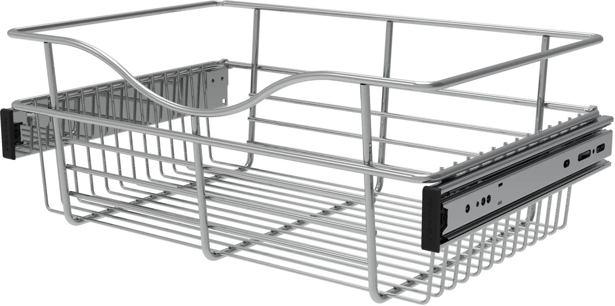 Rev-A-Shelf 18 in Chrome Closet Pullout Basket CB-181207CR-1