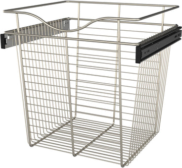 Rev-A-Shelf 18 in Satin Nickel Closet Pullout Basket CB-181618SN-1