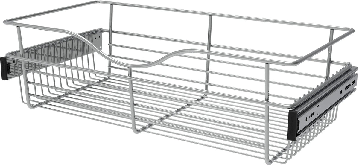 Rev-A-Shelf 24 in Chrome Closet Pullout Basket CB-241207CR-1