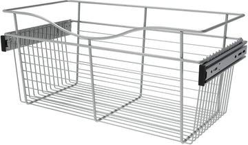 Rev-A-Shelf 24 in Chrome Closet Pullout Basket CB-241211CR-1