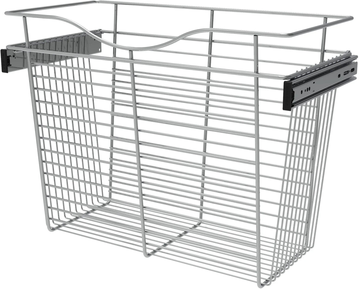 Rev-A-Shelf 24 in Chrome Closet Pullout Basket CB-241218CR-1