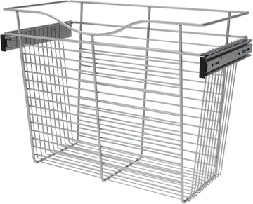Rev-A-Shelf 24 in Chrome Closet Pullout Basket CB-241218CR-1