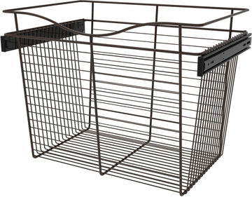 Rev-A-Shelf 24 in Oil Rubbed Bronze Closet Pullout Basket CB-241618ORB-1