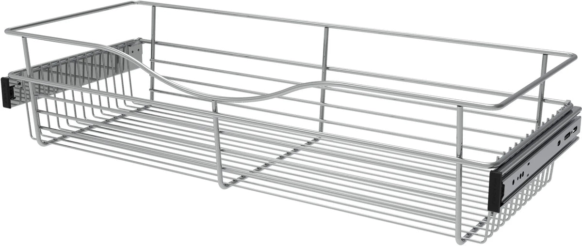 Rev-A-Shelf 30 in Chrome Closet Pullout Basket CB-301207CR-1