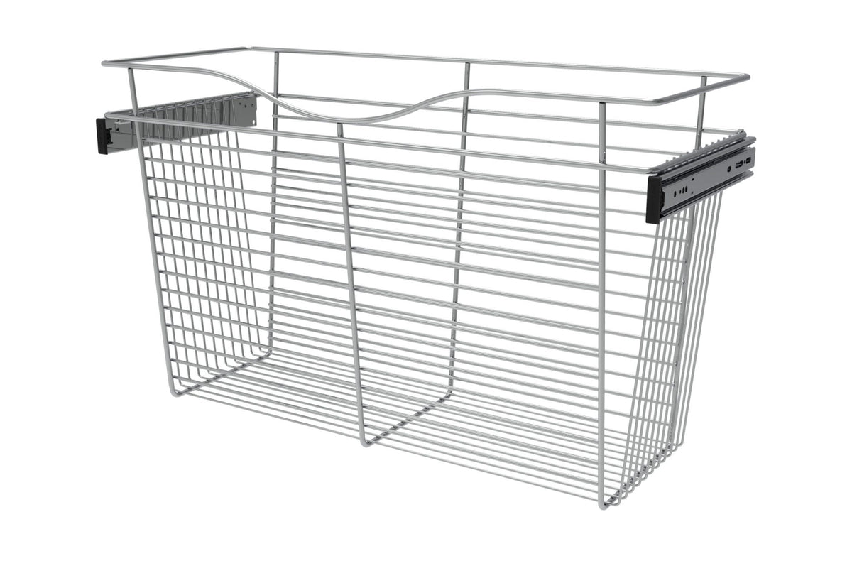 Rev-A-Shelf 30 in Chrome Closet Pullout Basket CB-301218CR-1