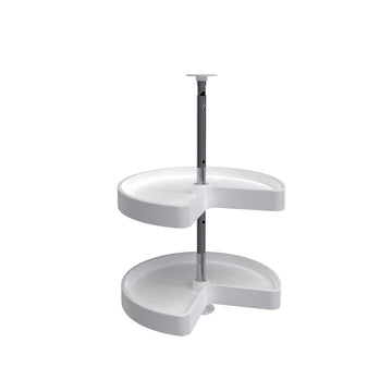 Rev-A-Shelf 18 in Polymer Kidney Lazy Susans 2-Shelf LD-2472-1
