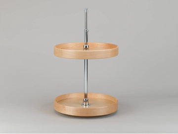 Rev-A-Shelf 18 in Wood Full Circle Lazy Susans 2-Shelf LD-4NW-072-1