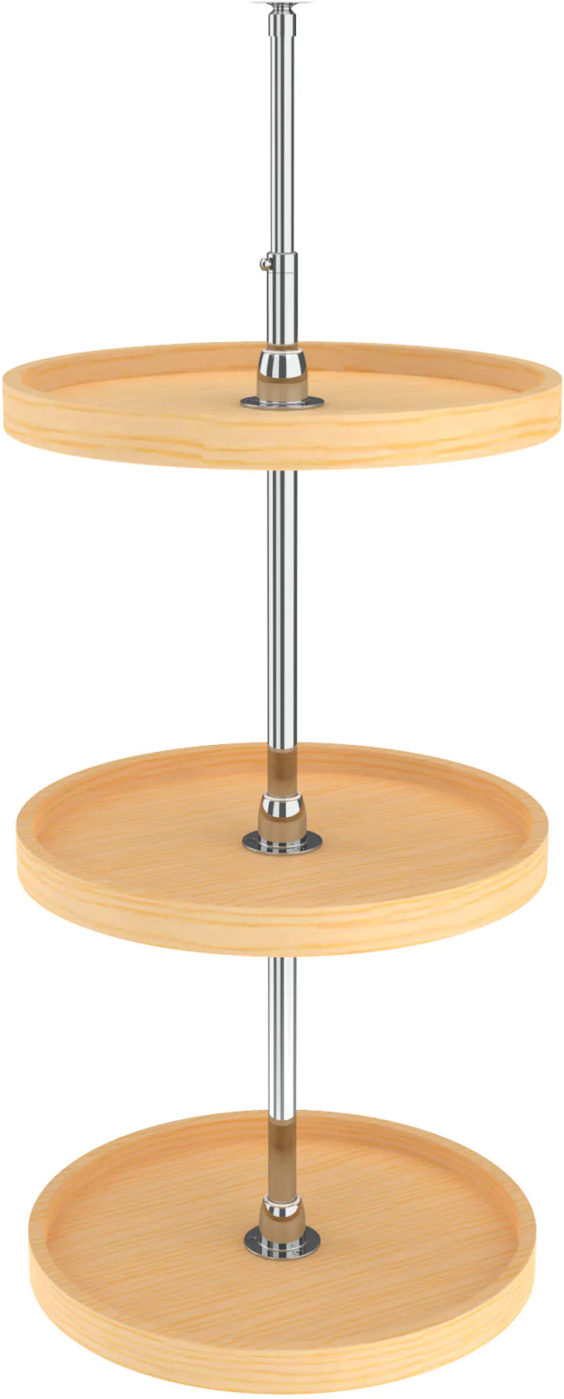 Rev-A-Shelf 18 in Natural Wood Full Circle Lazy Susans 3-Shelf LD-4NW-073-1836-1