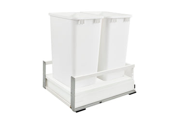 Rev-A-Shelf Servo Double 50 Qrt Tandem Pull-Out Waste Container TWCSD-2150DM-2