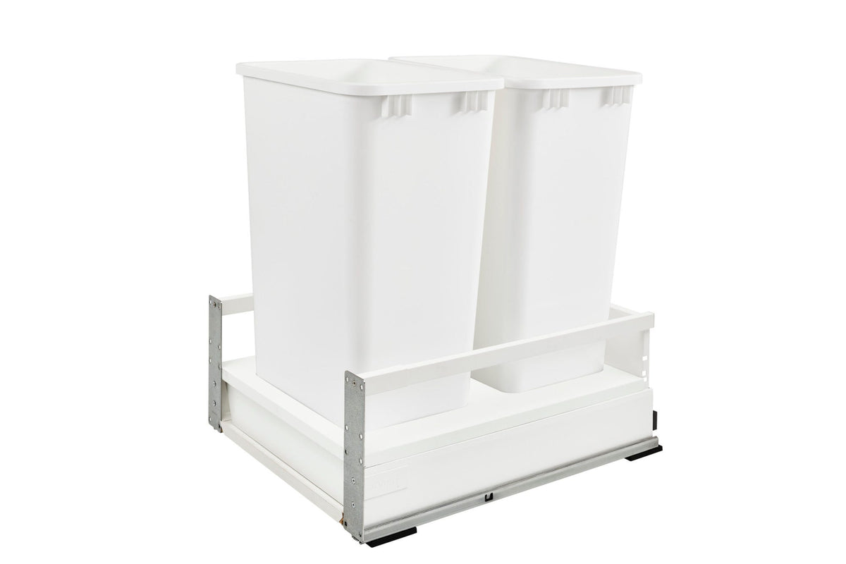 Rev-A-Shelf Servo Double 35 Qrt Tandem Pull-Out Waste Container TWCSD-21DM-2