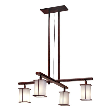 Cross Arm Chandelier – Square Glass C455