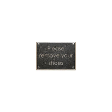 Please Remove Your Shoes Plaque – Century Gothic Font