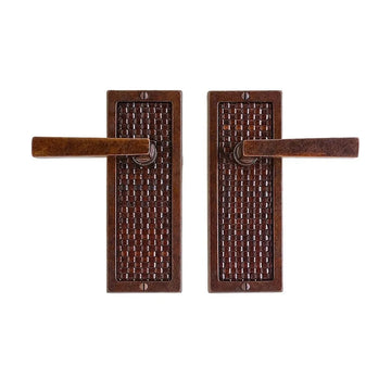 Designer Leather Latch Set – 76mm x 203mm