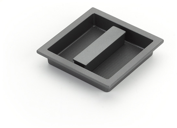 MODO Recessed Pull, Gun Metal, 3-7/8'' x 3-7/8'' Overall 1207-GM