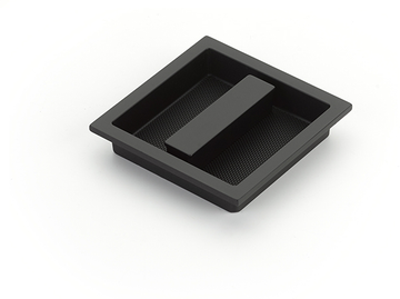 MODO Recessed Pull, Matte Black, 3-7/8'' x 3-7/8'' Overall 1207-MB