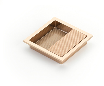 MODO Recessed Pull, Polished Rose Gold, 3-7/8'' x 3-7/8'' Overall 1208-PRG