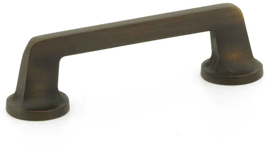 Northport Pull, Round Bases, Ancient Bronze, 4'' cc 201-ABZ