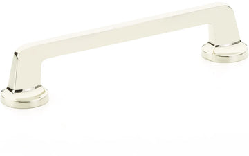 Northport Pull, Round Bases, Polished Nickel, 6'' cc 202-PN