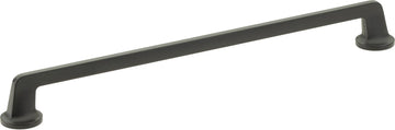 Northport Pull, Round Bases, Matte Black, 12'' cc 204-MB
