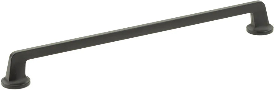 Northport Pull, Round Bases, Matte Black, 12'' cc 204-MB