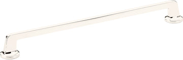 Northport Pull, Round Bases, Polished Nickel, 12'' cc 204-PN