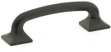 Northport Pull, Square Bases, Matte Black, 3-1/2'' cc 205-MB