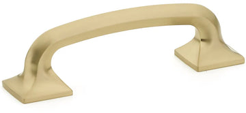 Northport Pull, Square Bases, Signature Satin Brass, 3-1/2'' cc 205-SSB