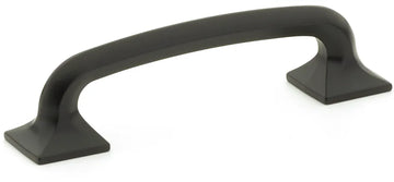 Northport Pull, Square Bases, Matte Black, 4'' cc 206-MB