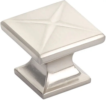 Northport Knob, Square, Brushed Nickel, 1-3/8'' 215-BN
