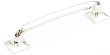 Northport Pull, Square Bases, Polished Nickel, 5'' cc 216-PN
