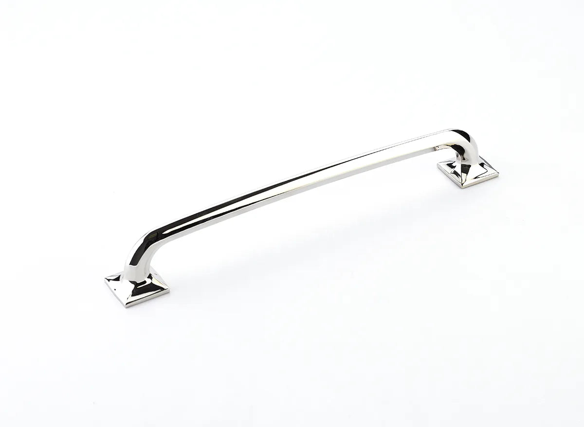 Northport Pull, Square Bases, Polished Nickel, 8'' cc 217-PN