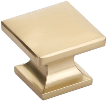 Northport Knob, Square, Signature Satin Brass, 1-3/8'' 219-SSB