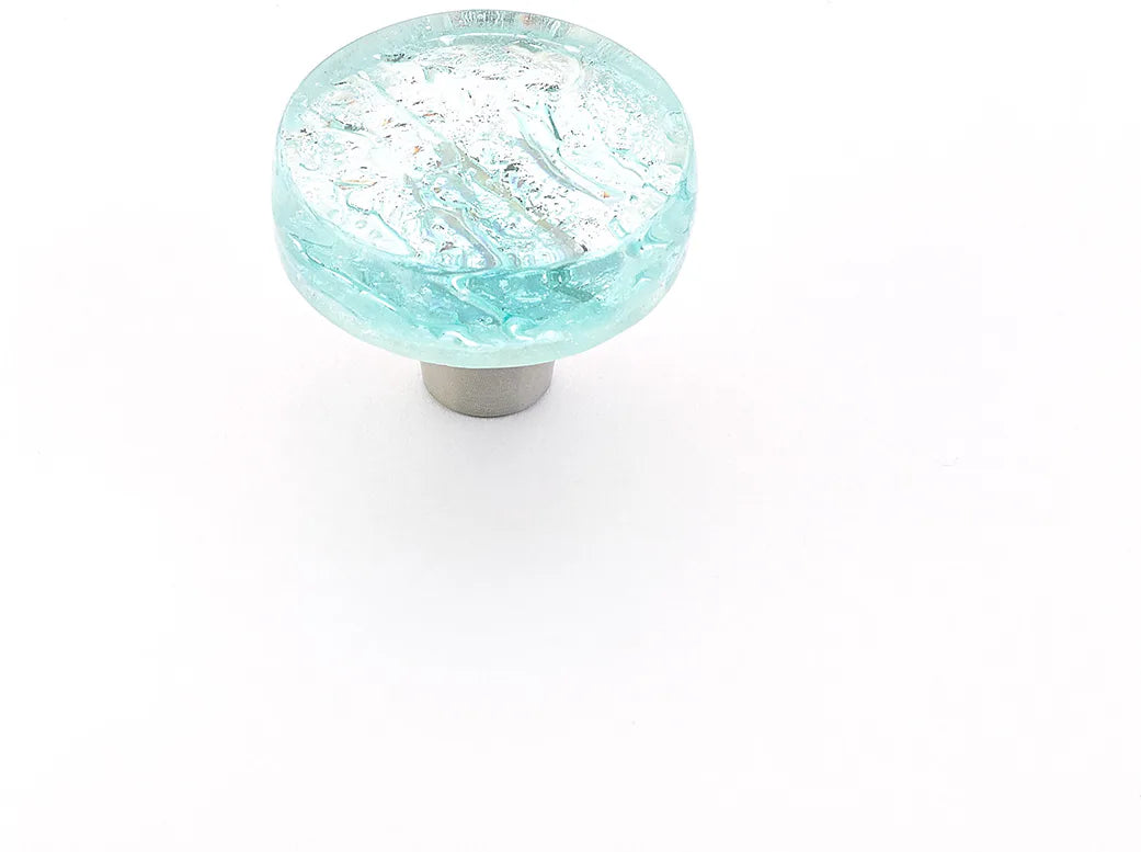 Ice Knob, Round, Aqua Pearl, 1-1/2'' dia 31-PAQ