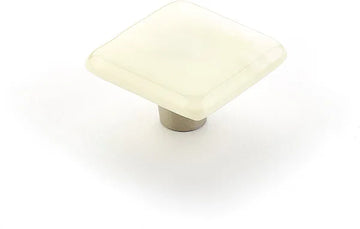 Ice Knob, Square, Ivory Silk, 1-1/2'' 34-IVS